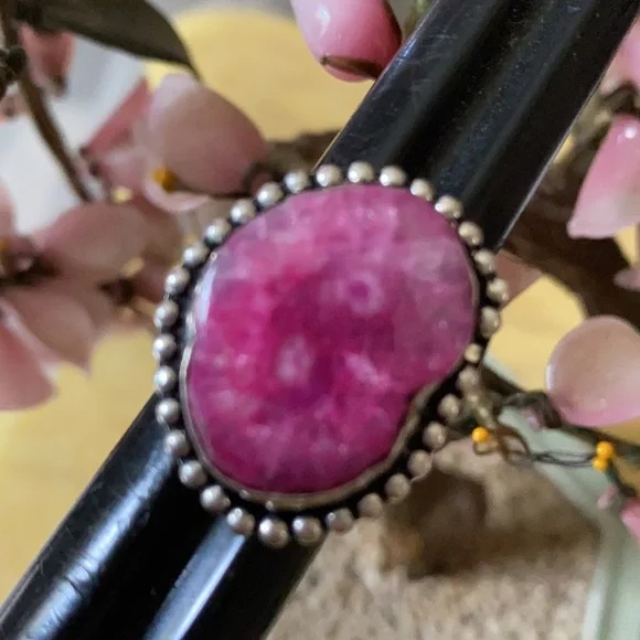 Vintage 925 slice quart ring